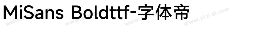 MiSans Boldttf字体转换